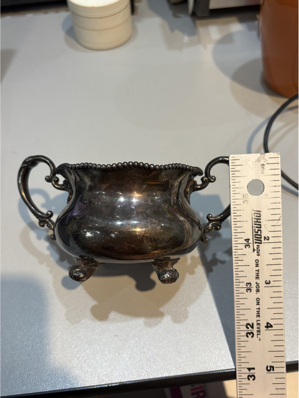 Apollo Silver Co. Quadruple Plate Vintage Silver Sugar Bowl
